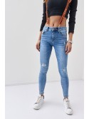 Denim pants with suspenders 08923 - Online store - Boutique